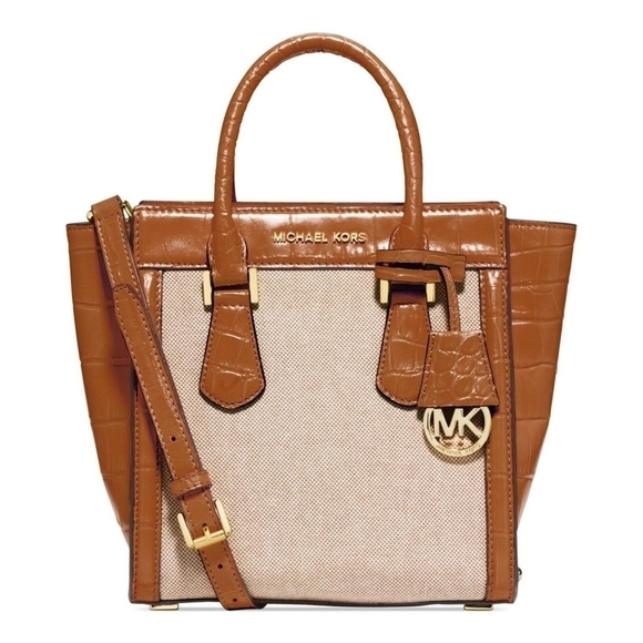 MICHAEL Kors Colette Walnut Medium Messenger Satchel Bag - Picture 1 of 16